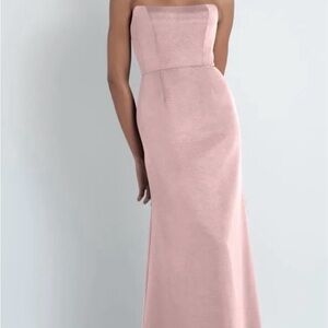 Jenny Yoo Paige Strapless Powder Pink Bridesmaid Dress